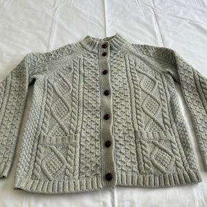Light Blue Thick Fisherman Type Cardigan